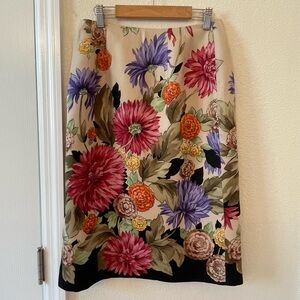 Talbots skirt floral print. Size 4. (Used once only)